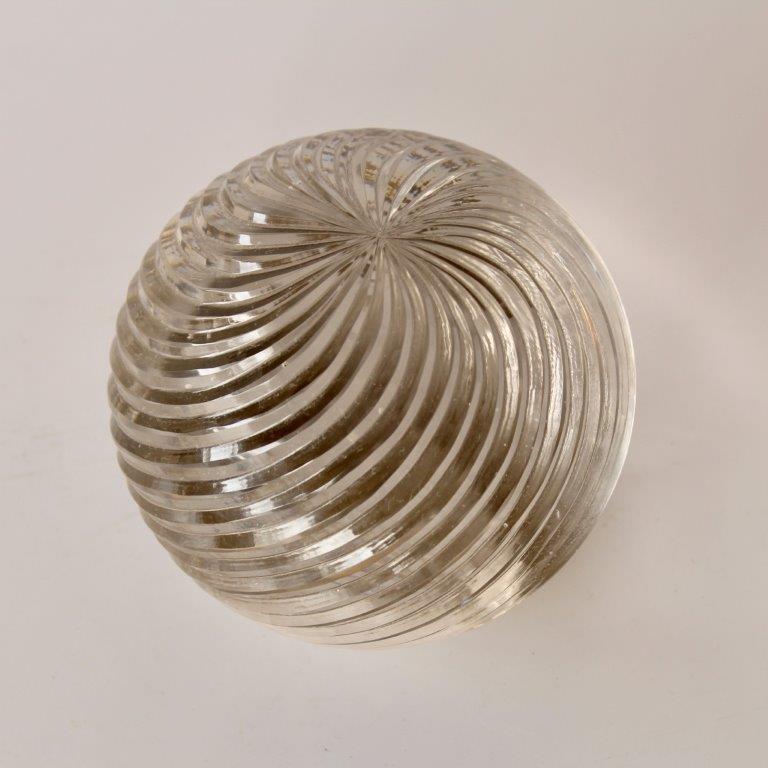 Swirl Glass Etched Paper Weight